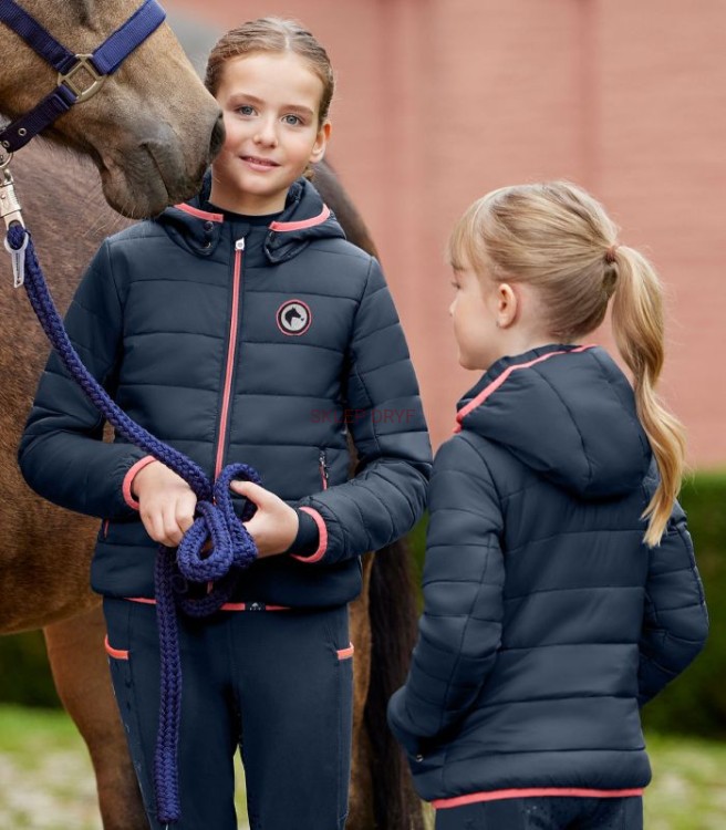 Kurtka pikowana Lucky dziecięca z kapturem