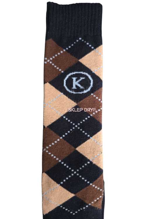 Podkolanówki w kratę