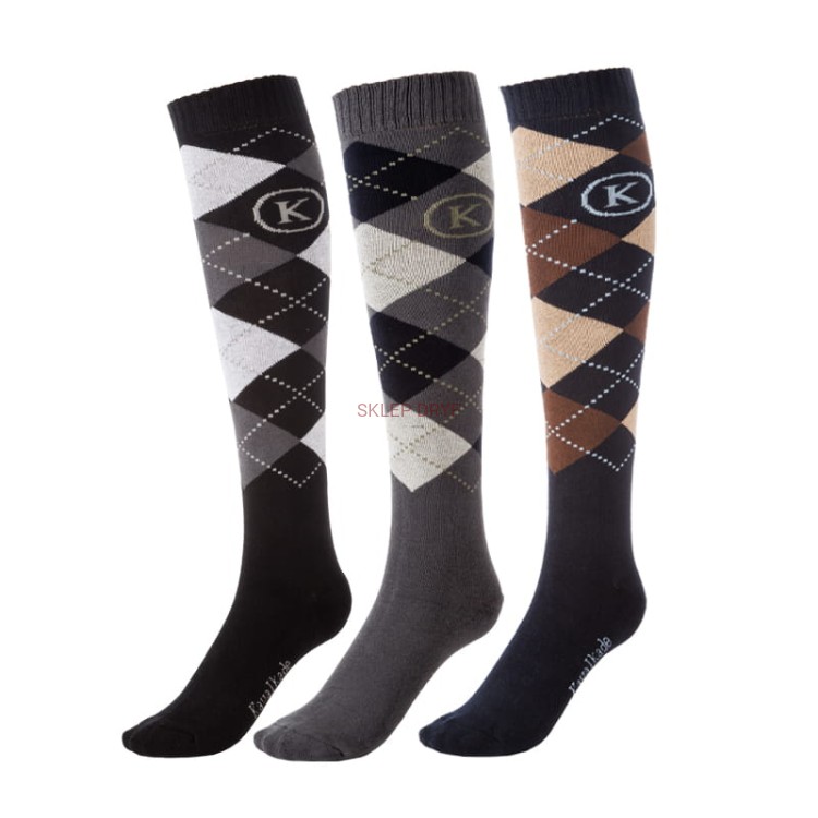 Podkolanówki w kratę