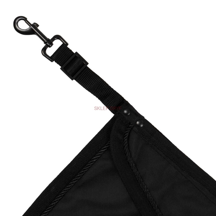 Osłona stajenna na drzwi boksu z haftowanym logo.  Super wytrzymała osłona stajenna, wykonana z wysokiej jakości materiału Cordura,