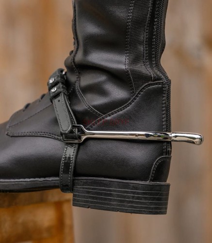 Paski do ostróg skóra lakierowana