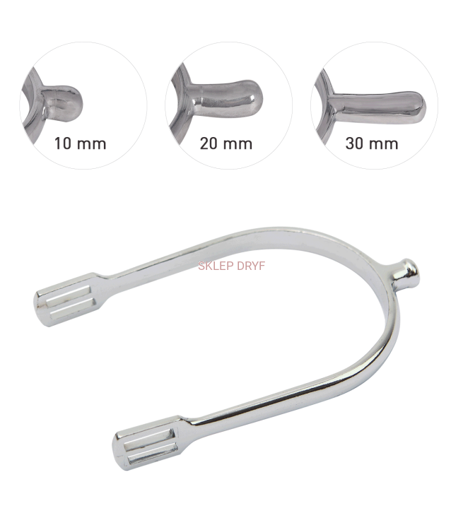 Ostrogi zaokrąglone z paskami damskie