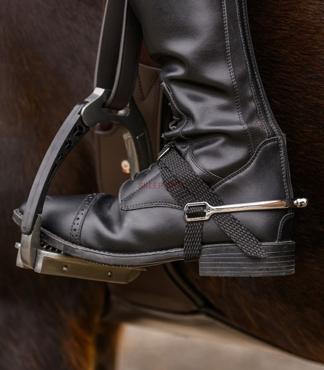 Ostrogi zaokrąglone z paskami damskie