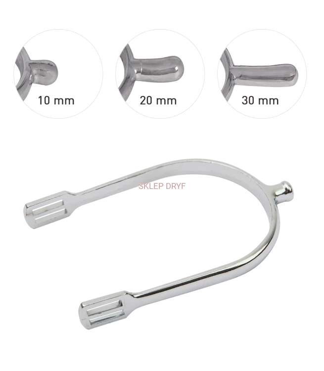 Ostrogi zaokrąglone z paskami damskie