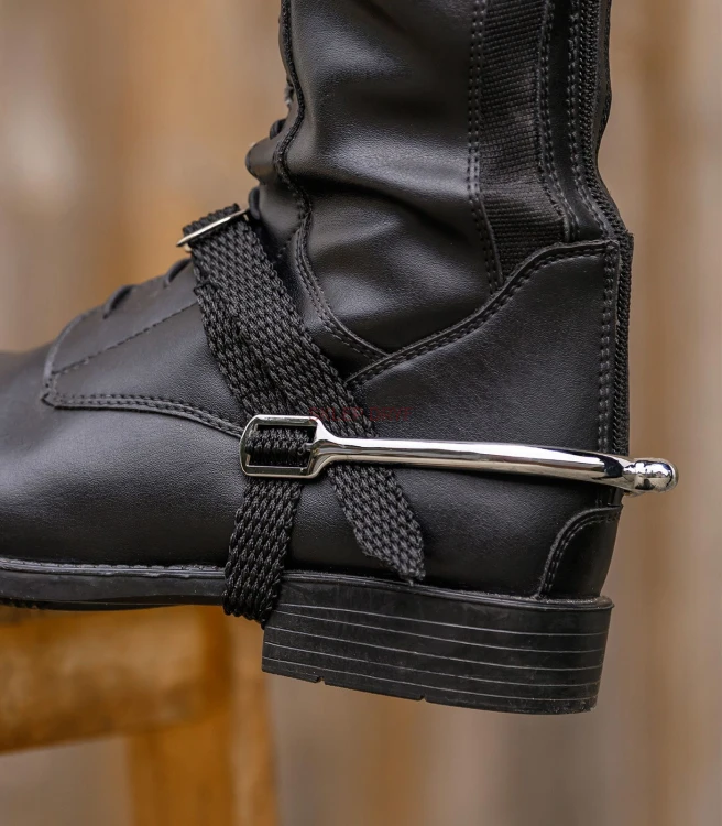 Ostrogi zaokrąglone z paskami damskie